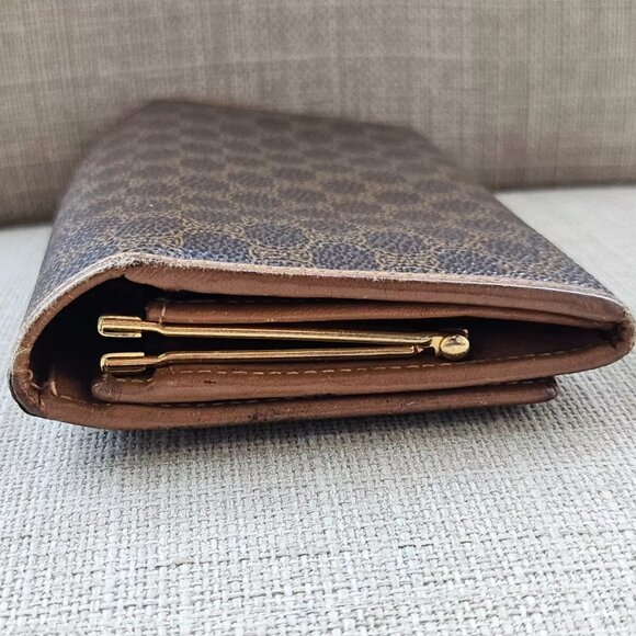 CELINE Paris Card Holder Wallet Macadam Long Clutch Purse Bag Made in Italy auth - Picture 4 of 15